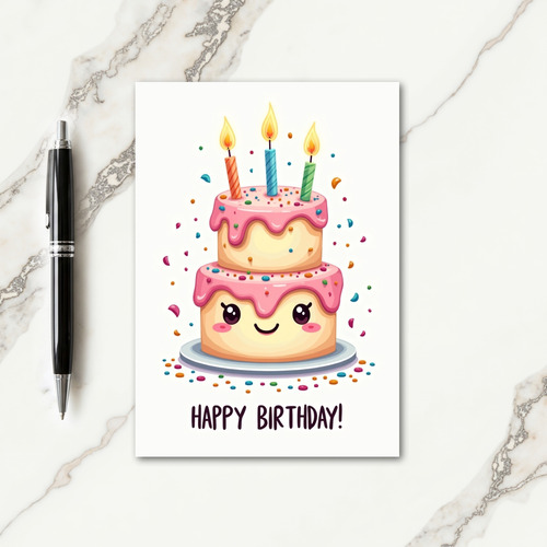 Sweet Smiling Cake Card