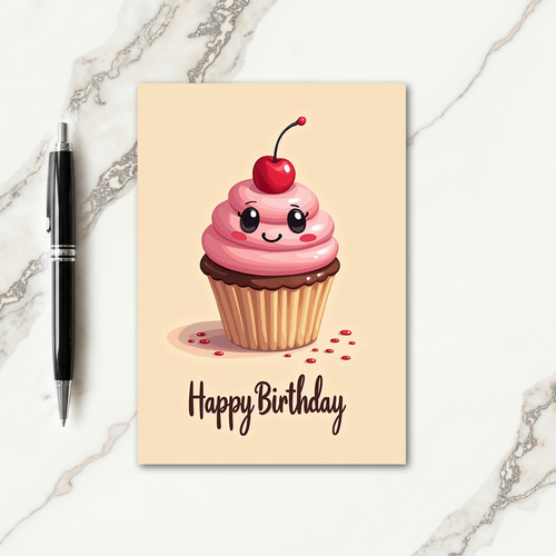 Sweet Smiling Cupcake Card