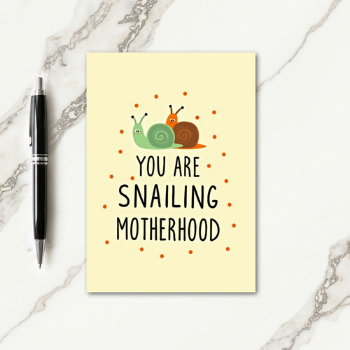 Sweet Snailing Mothers Day Card