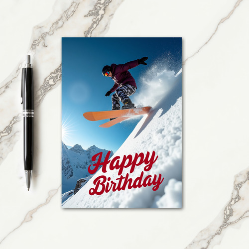 Sweet Snow Birthday Card