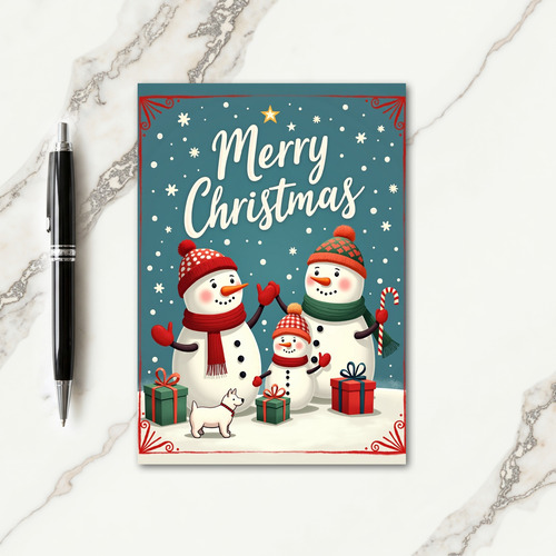 Sweet Snow Family Card