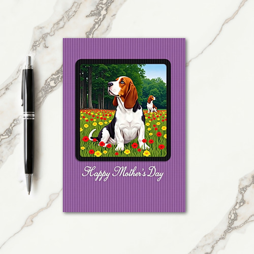 Sweet Spring Canines Mothers Day Card
