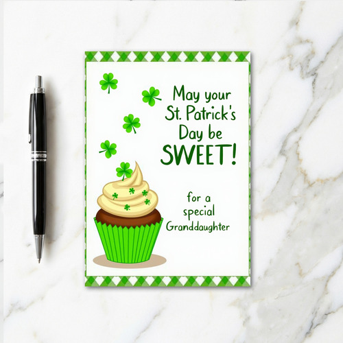 Sweet St Patricks Day Granddaughter Card
