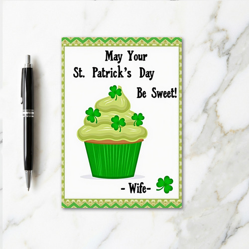 Sweet St Patricks Day Wife Card