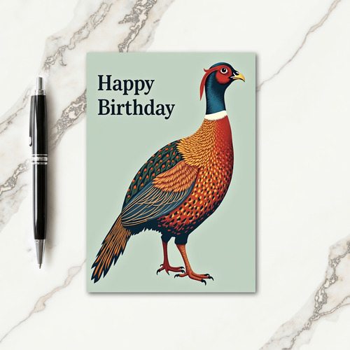 Sweet Stately Bird Birthday Card