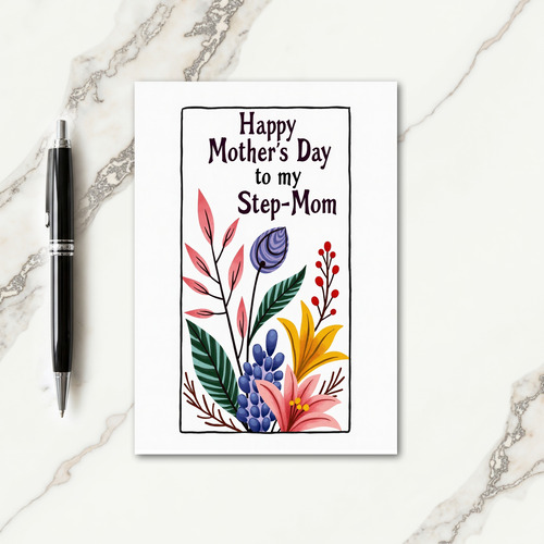 Sweet Step Mom Mothers Day Card