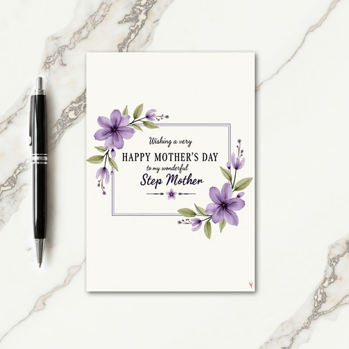 Sweet Step Mothers Day Floral Card