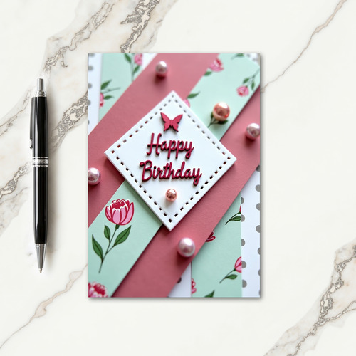 Sweet Stitched Birthday Card