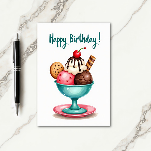 Sweet Sundae Birthday Card