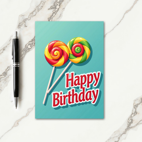 Sweet Swirls Birthday Card