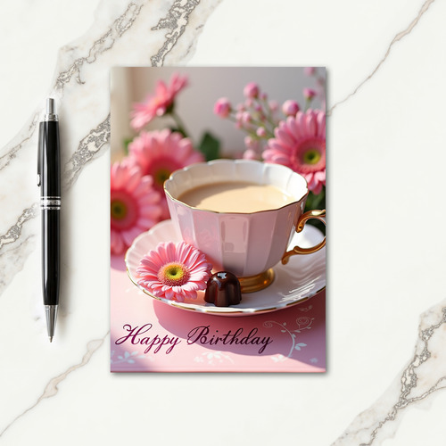 Sweet Teacup Birthday Card