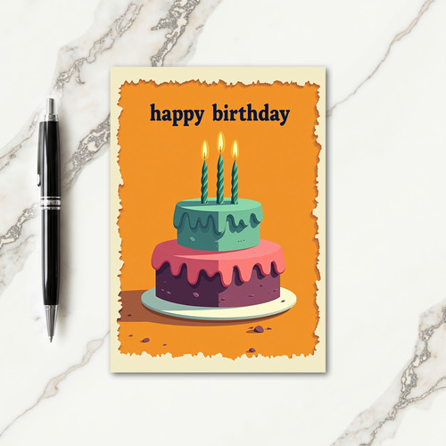 Sweet Teal Cake Card