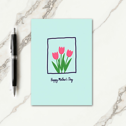 Sweet Teal Mothers Day Card