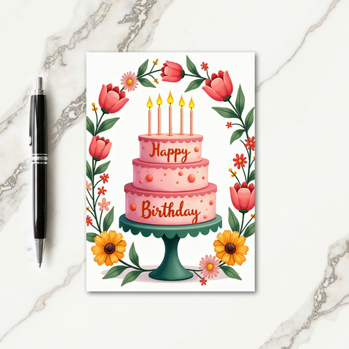 Sweet Tiered Birthday Card