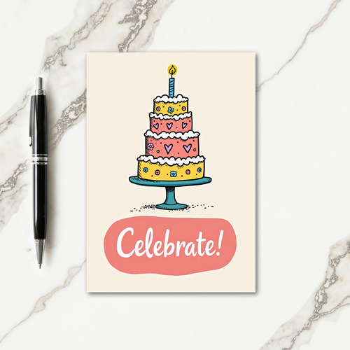 Sweet Tiered Cake Birthday Card