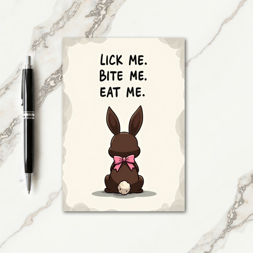 Sweet Treat Bunny Back View Card