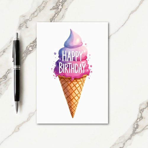 Sweet Treat Lavender Birthday Card