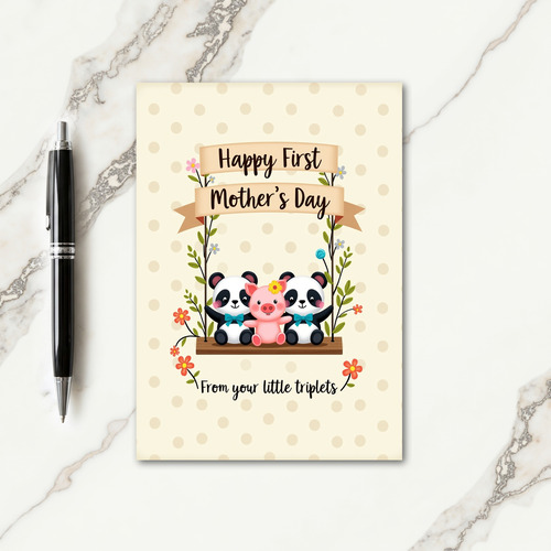 Sweet Triplets Mothers Day Card