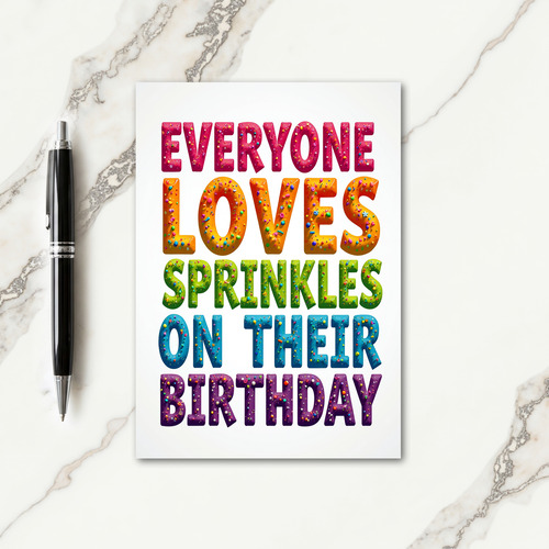 Sweet Typographic Birthday Card