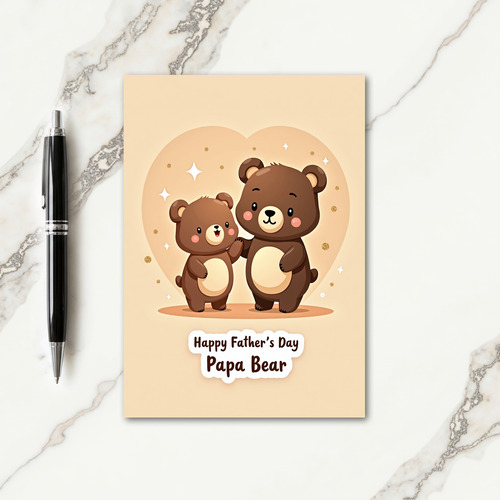 Sweet Ursine Fathers Day Card
