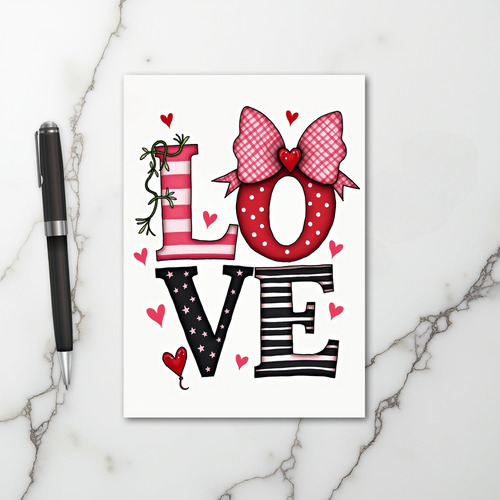 Sweet Valentine Love Hearts Card