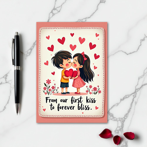 Sweet Valentines Day Kiss Card