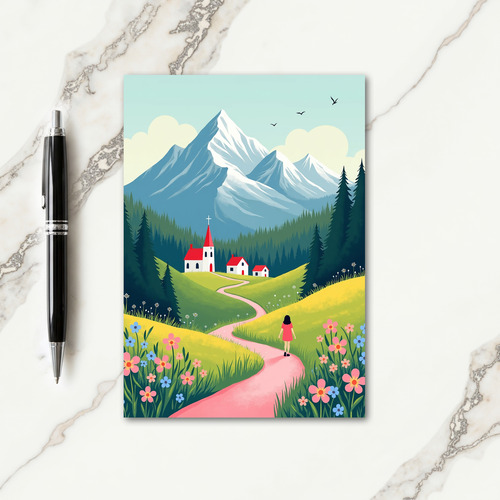 Sweet Village Birthday Card