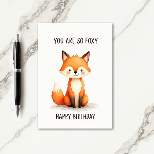 Sweet Vulpine Birthday Card