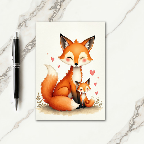 Sweet Vulpine Mothers Day Card