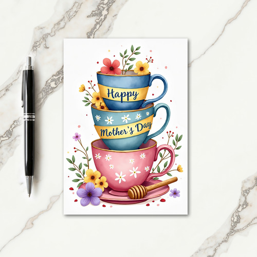 Sweet Watercolor Mothers Day Card