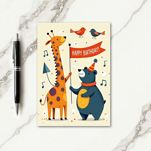 Sweet Whimsical Animals Card
