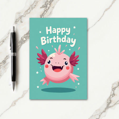 Sweet Whimsical Creature Birthday Card