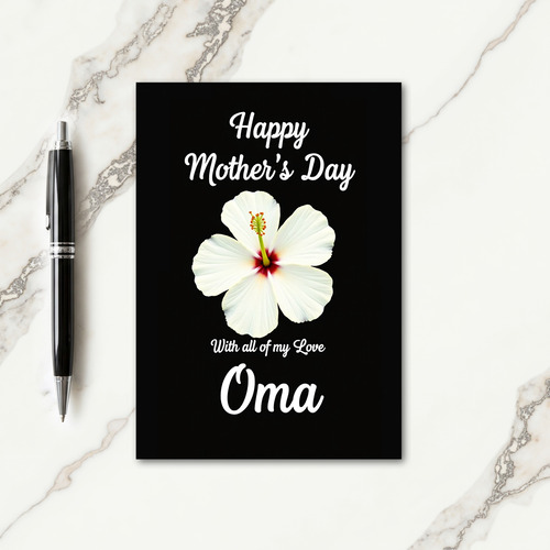 Sweet White Flower Mothers Day Card