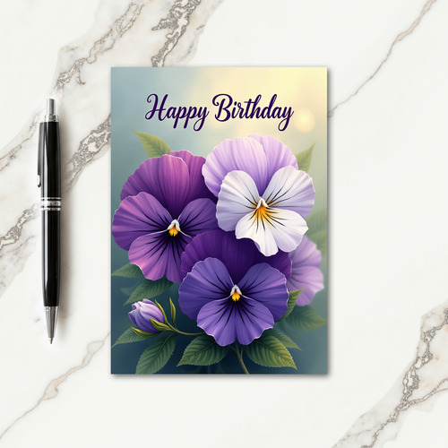 Sweet White Petal Birthday Card