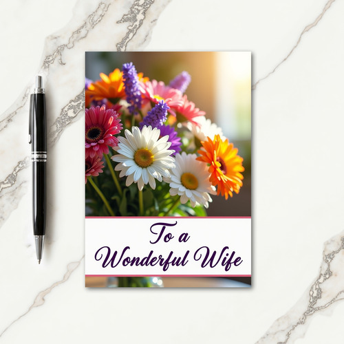 Sweet Wife Bouquet Card