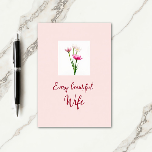 Sweet Wife Floral Art Card