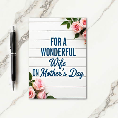 Sweet Wife Mothers Day Floral Card