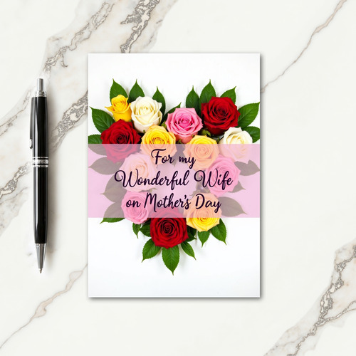 Sweet Wife Roses Mothers Day Card