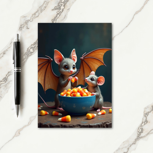 Sweet Winged Critters Halloween Treat Card