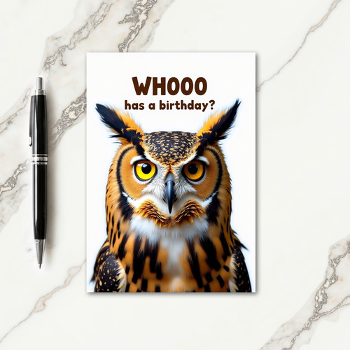 Sweet Wise Bird Birthday Card