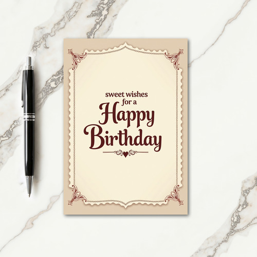 Sweet Wishes Birthday Card
