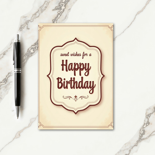Sweet Wishes Crest Card