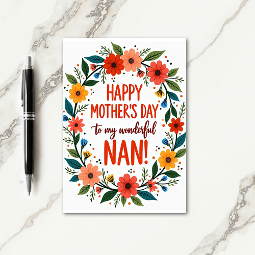 Sweet Wonderful Mothers Day Card