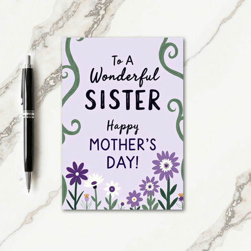Sweet Wonderful Sister Card