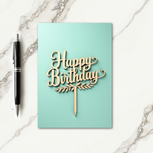 Sweet Wood Birthday Card
