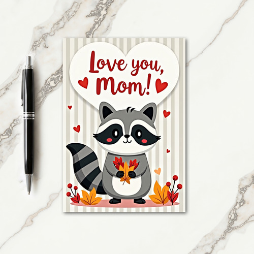 Sweet Woodland Mom Love Card