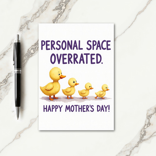 Sweet Yellow Birds Mothers Day Card