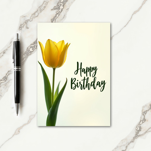 Sweet Yellow Bloom Birthday Card