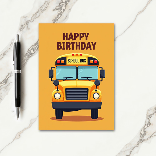 Sweet Yellow Bus Card