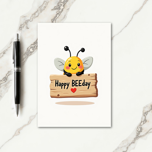 Sweet Yellow Creature Birthday Card